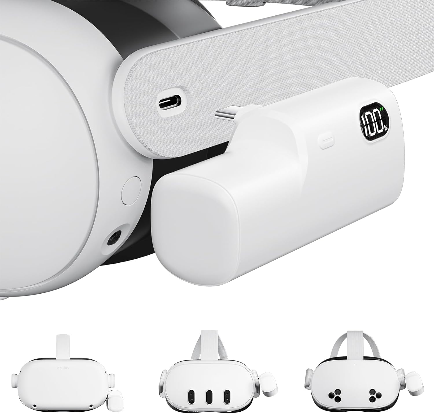 Gaming Headphone Accessories - Battery Pack for Meta Quest 3/3S