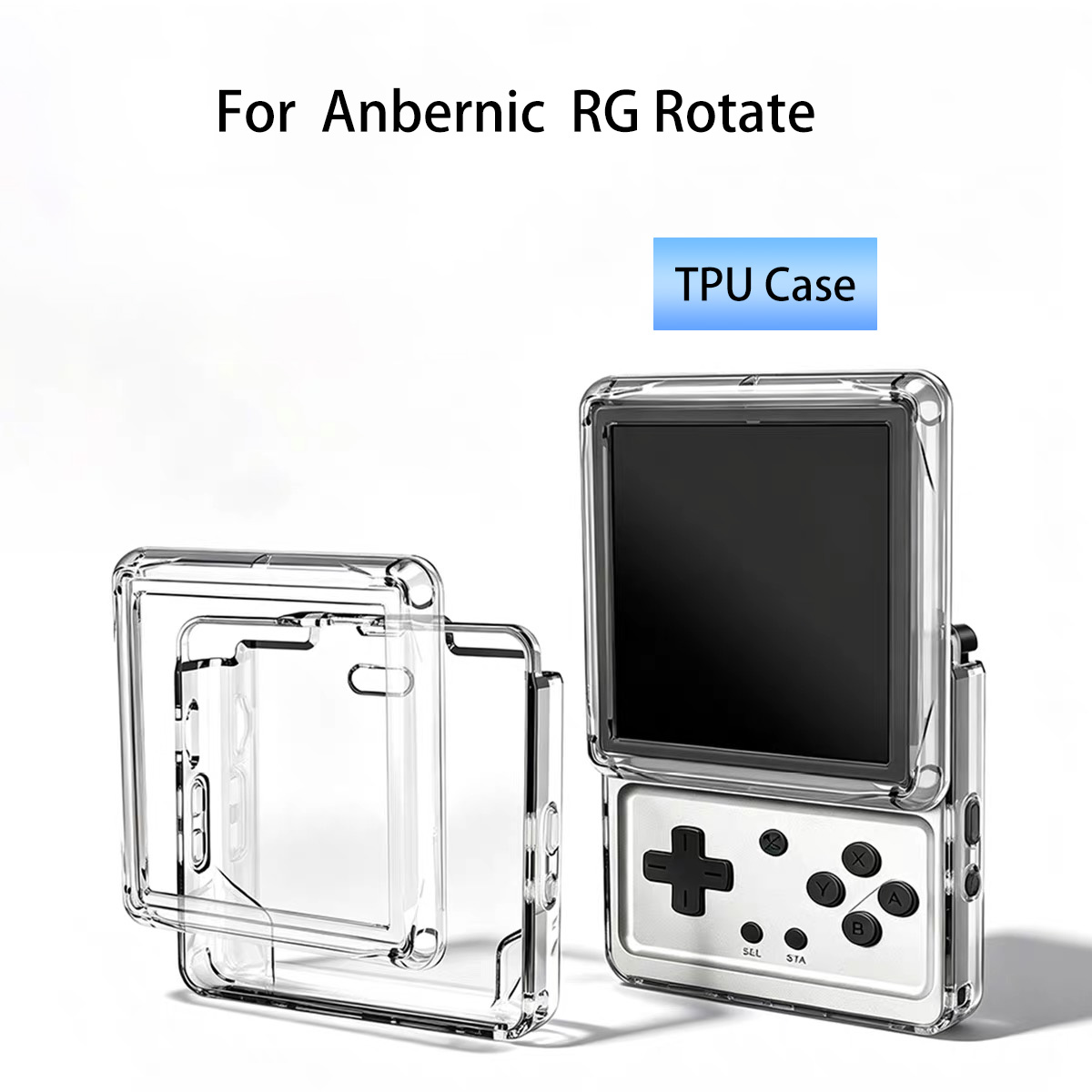 Gaming Handheld Accessories - For ANBERNIC RG Rotate Console Transparent