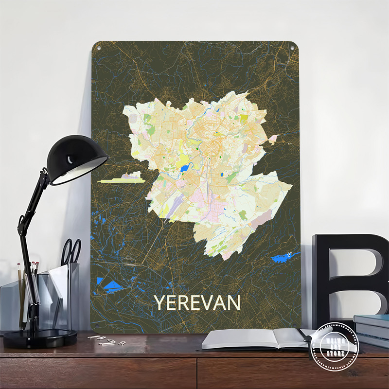 Yerevan City Map Tinplate Post - огляд і ціна Vintage Gaming Accessories