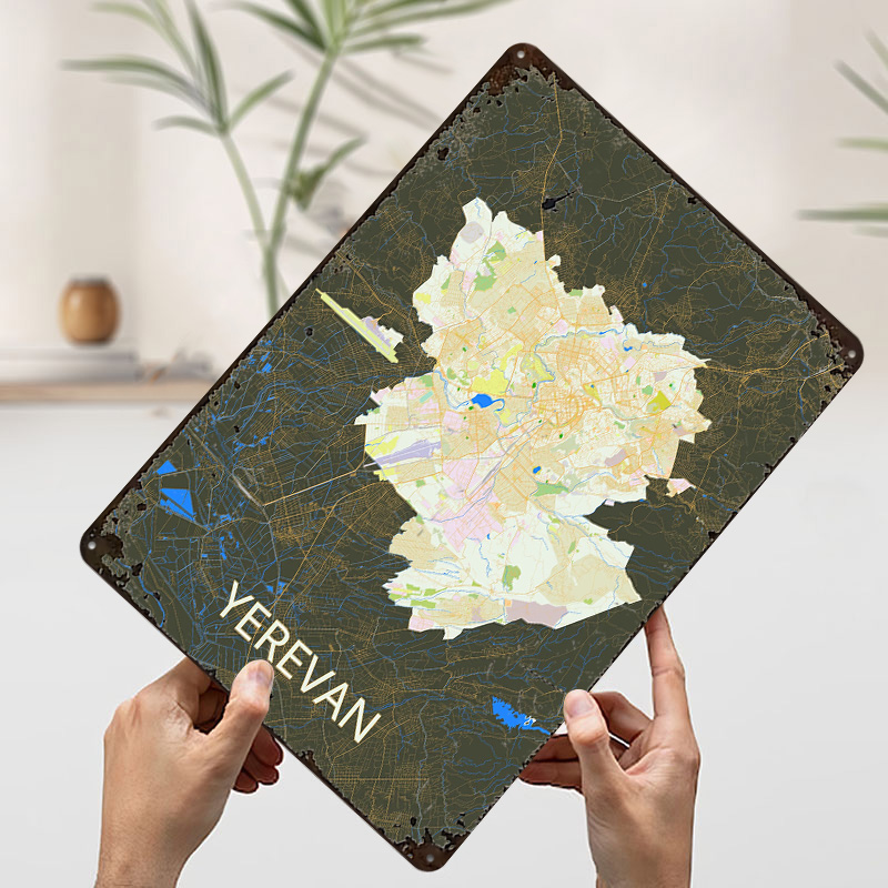 Yerevan City Map Tinplate Post - огляд і ціна Vintage Gaming Accessories