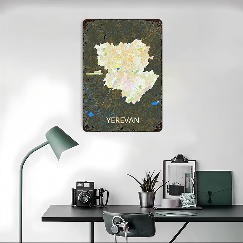 Yerevan City Map Tinplate Post - огляд і ціна Vintage Gaming Accessories