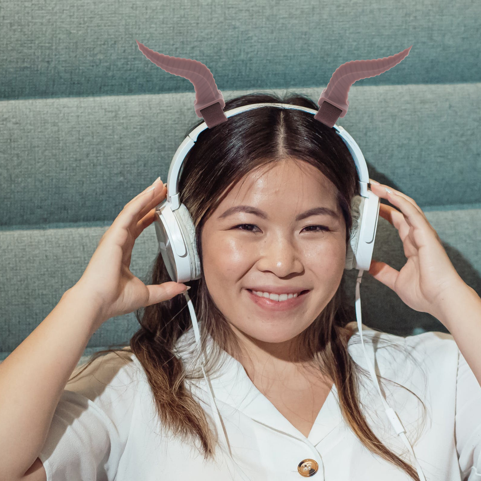 1Pair Ox Horns Headphone Decor - огляд і ціна Gaming Headphone Accessories