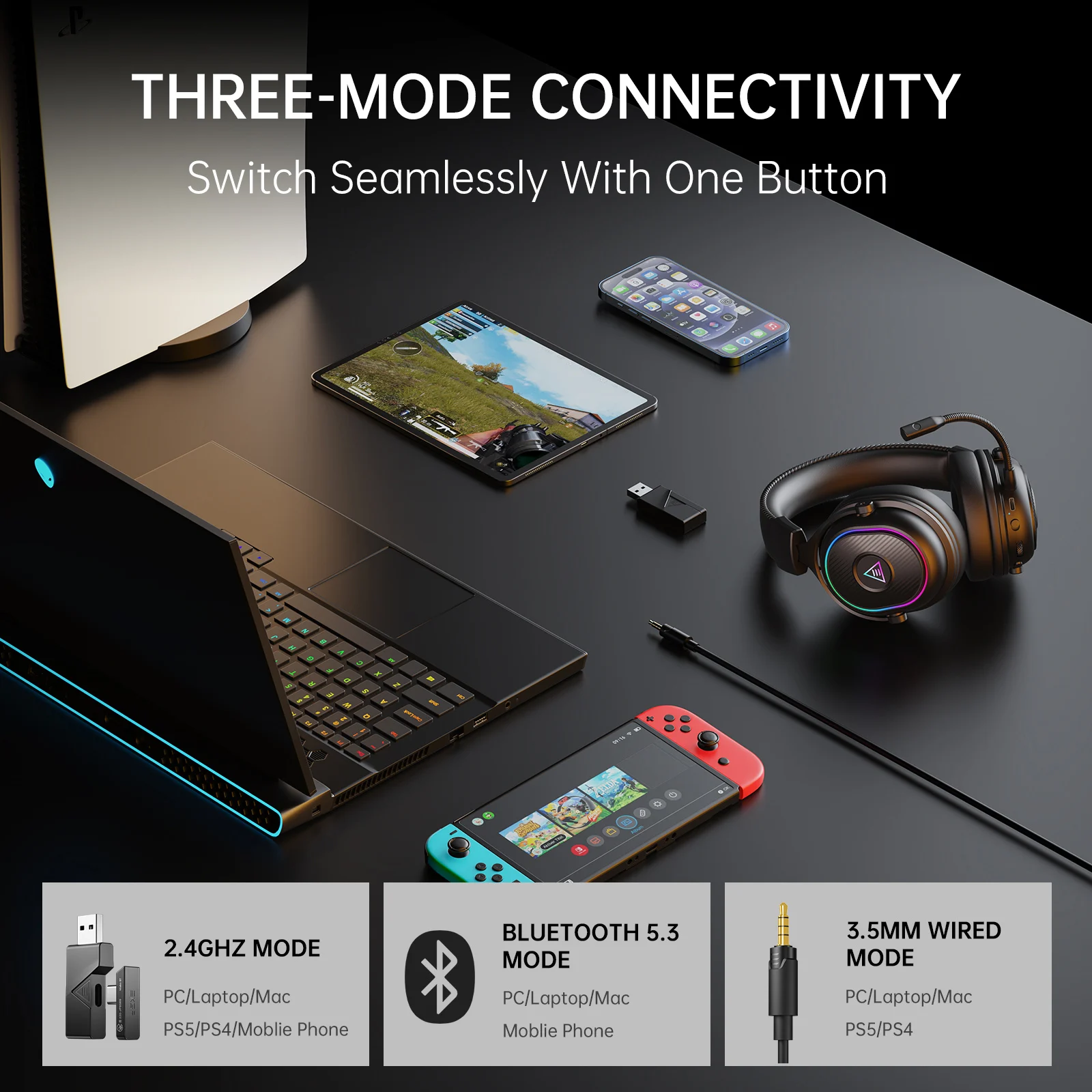Oneodio EKSA MaKo BT Bluetooth - огляд і ціна Venom Gaming Accessories