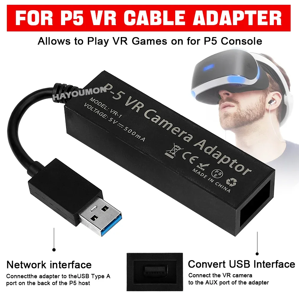 For PS5 VR Cable Adapter For P - огляд і ціна Gaming Accessories Console