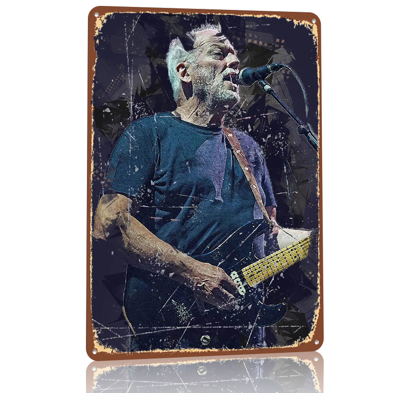 David Gilmour Metal Poster Cus - огляд і ціна Vintage Gaming Accessories