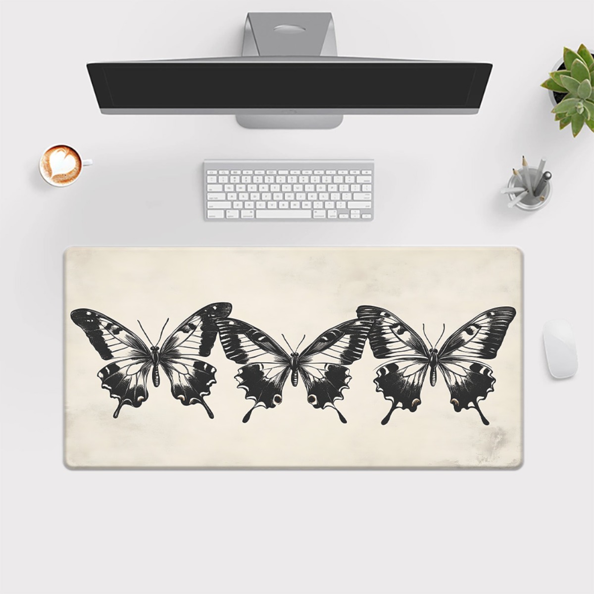 Butterfly Illustration Desk Ma - огляд і ціна Vintage Gaming Accessories
